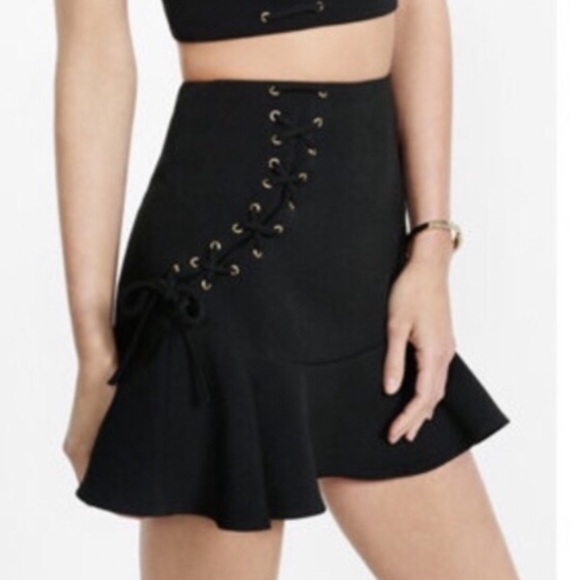Express Women’s Lace Up Mini Skirt - Picture 1 of 8